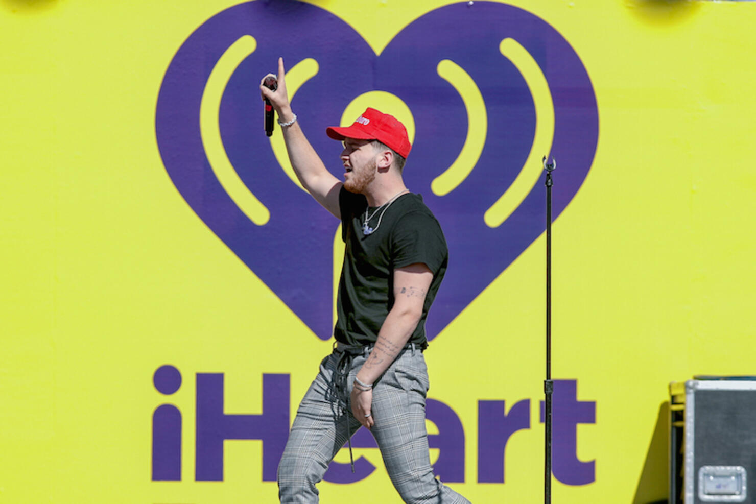 Bazzi performs at the Daytime Stage at the iHeartRadio Music Festival