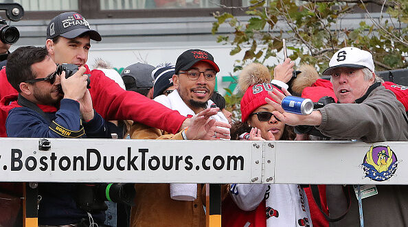 World Series victory parade disrupted by beer can throwing