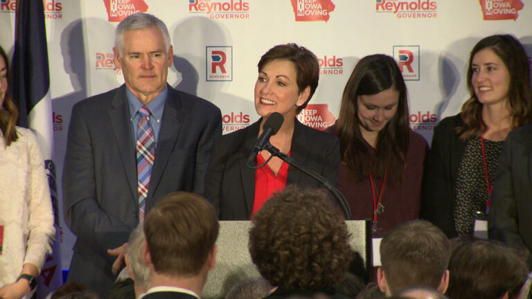 Republican Kim Reynolds elected to full term as Iowa Governor