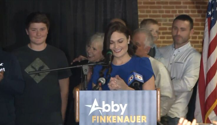 Abby Finkenauer wins Iowa's 1st District - Photo KCRG TV