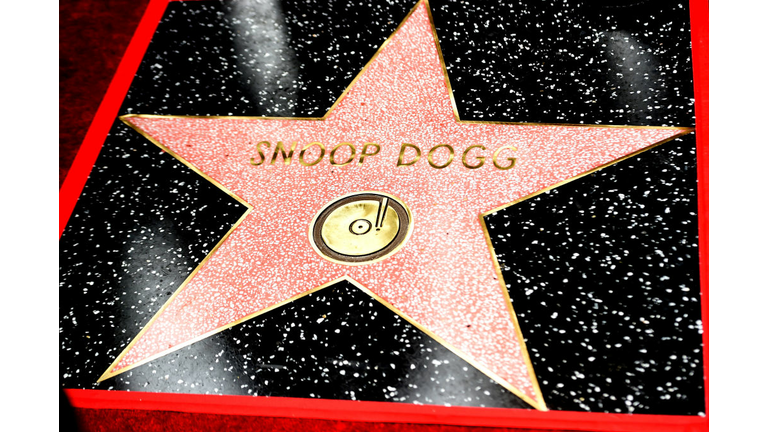 Snoop Dogg is honored with a star on The Hollywood Walk Of Fame on Hollywood Boulevard