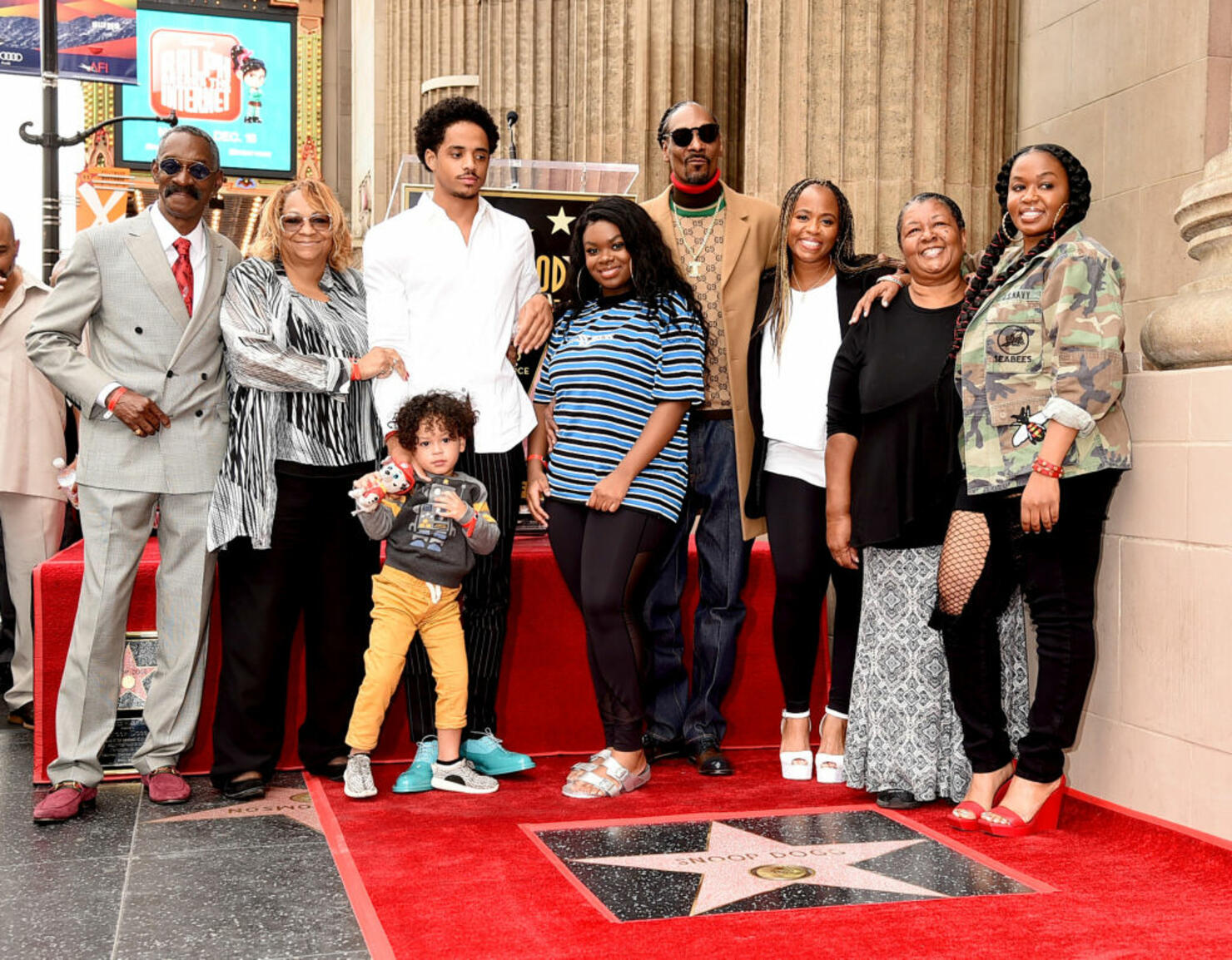  Snoop Dogg, with his family, is honored with a star on The Hollywood Walk Of Fame on Hollywood Boulevard