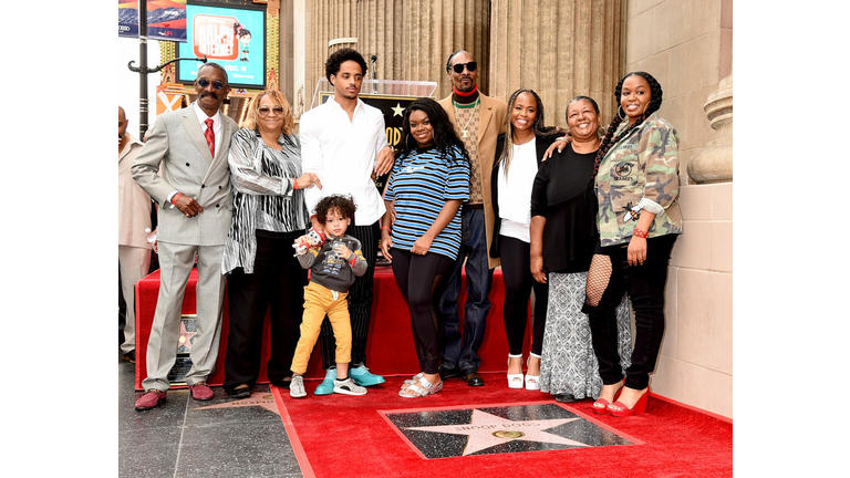  Snoop Dogg, with his family, is honored with a star on The Hollywood Walk Of Fame on Hollywood Boulevard
