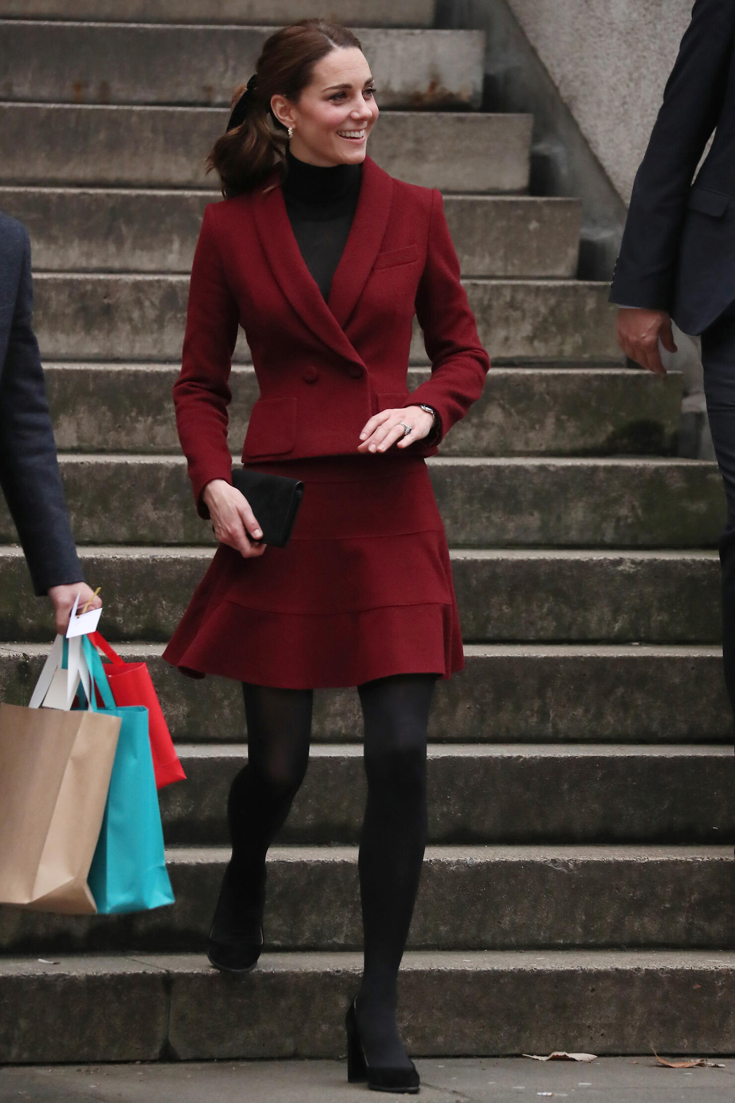 Meghan Markle & Kate Middleton Wore Matching Burgundy Outfits For Separate  Royal Outings