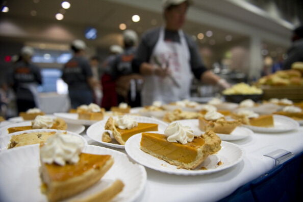 Pumpkin pie is the traditional pie served at Thanksgiving but not the most popular