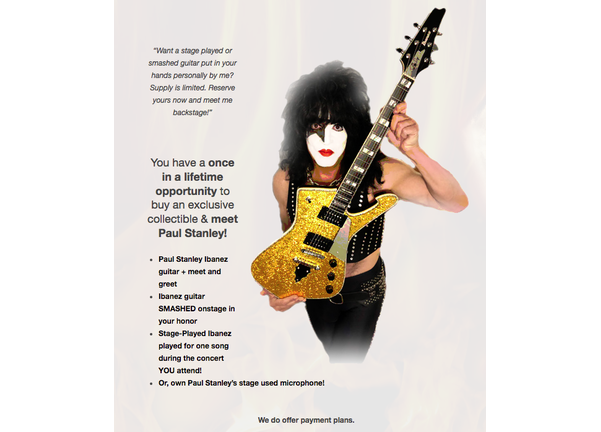 Paul stanley guitar store for sale