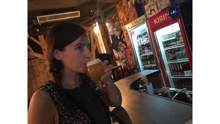 Having a taste at Ximen Beer Bar