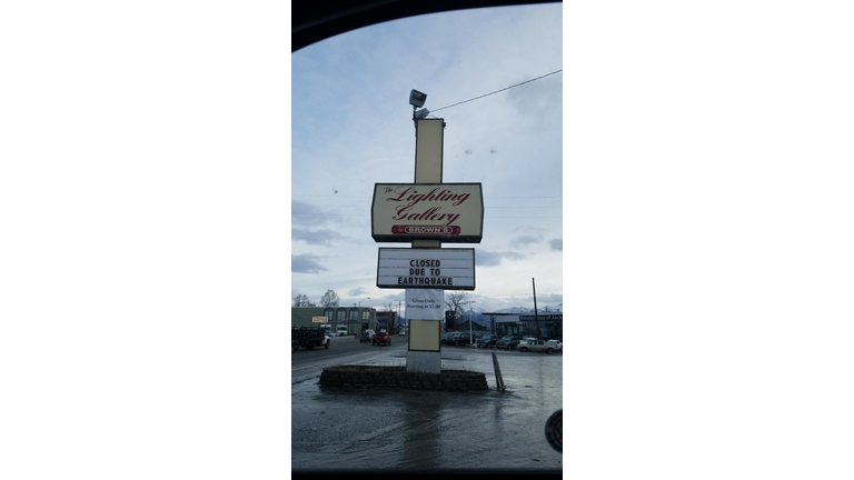 Some local businesses were affected by the quake