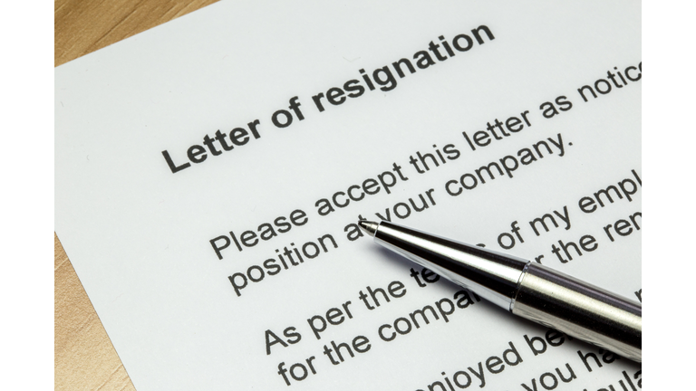 Resignation Letter Getty RF