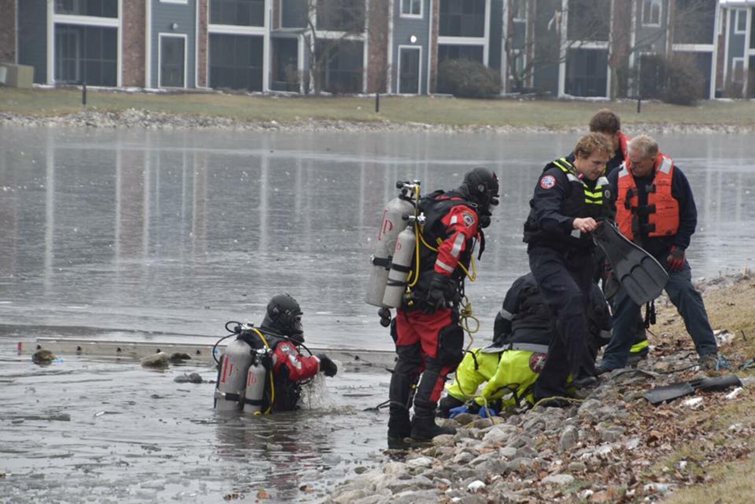 Indianapolis man falls through ice while trying to rescue dog