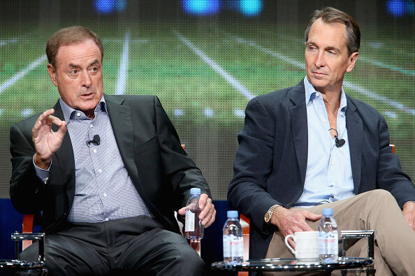 Chris Collinsworth's famous slide next to Al Michaels on Monday Night Football