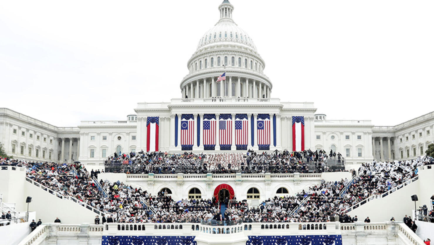 President Donald Trump delivers his inaugural address on the West Front of the U.S. Capitol 