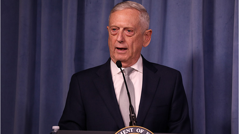 US Defense Secretary Mattis hosts an awards ceremony honoring House Speaker Paul Ryan , for his public service and enduring support of the U.S. military, at the Pentagon, Briefing Room in Washington,