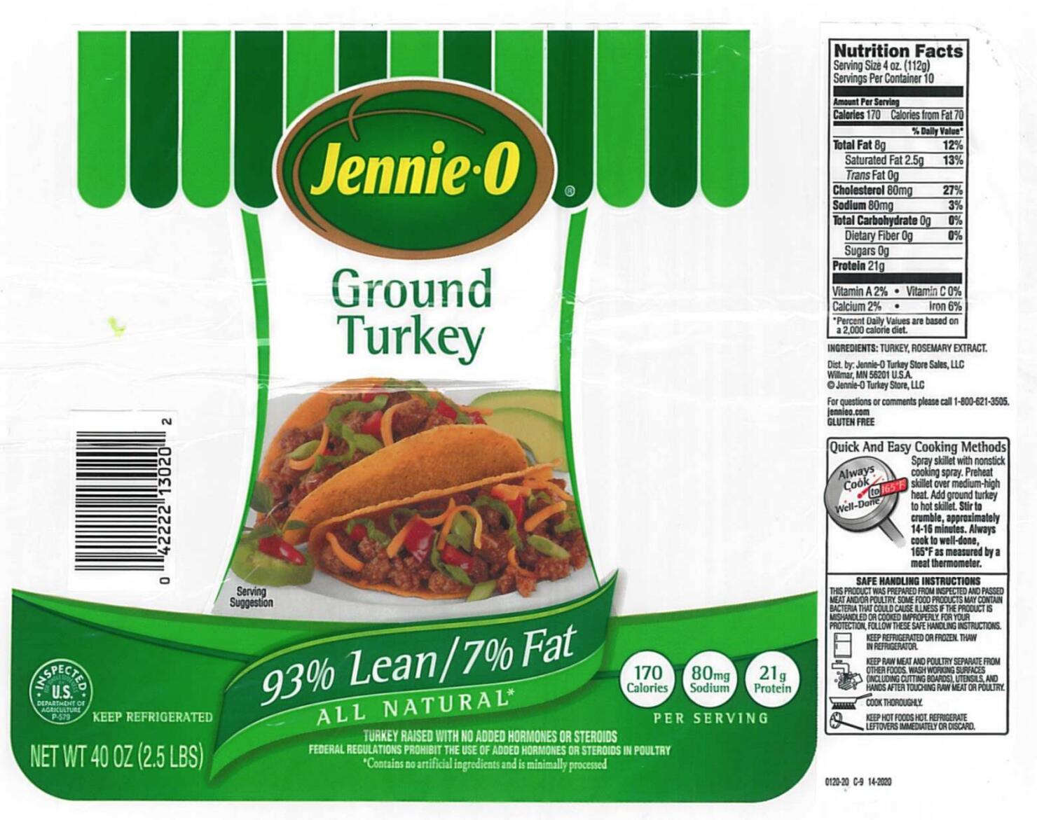 Jennie-O recalls more than 164,000 pounds of ground turkey in deadly salmonella outbreak