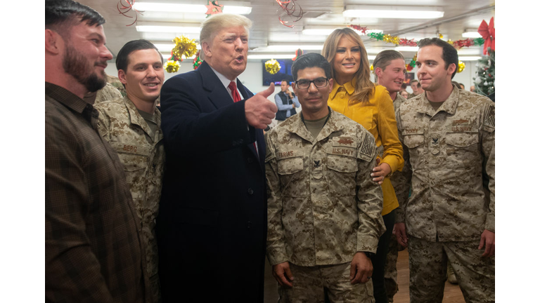 President Trump visits troops in Iraq