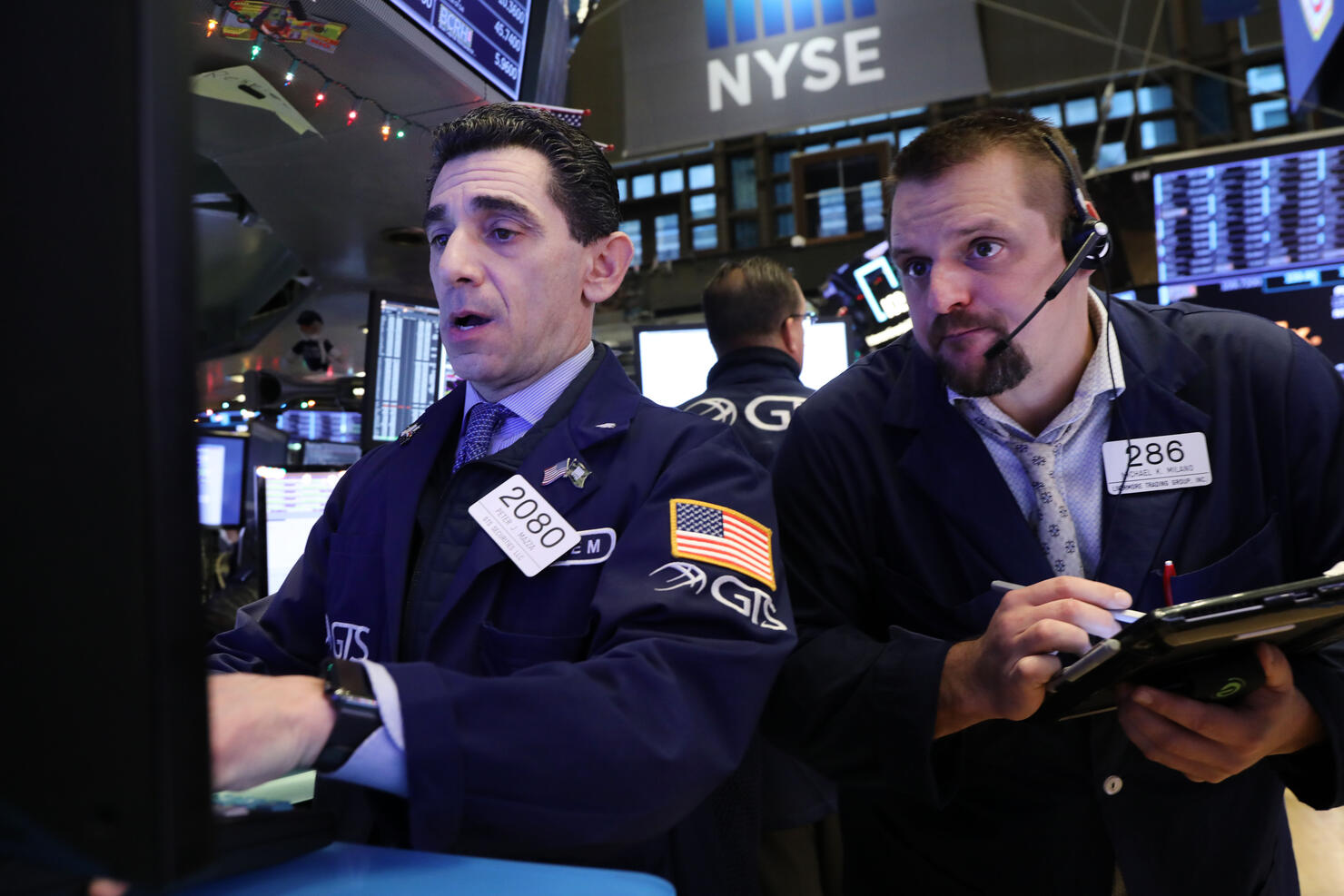 stocks trading sharply lower following historic 1,000 point rally yesterrday