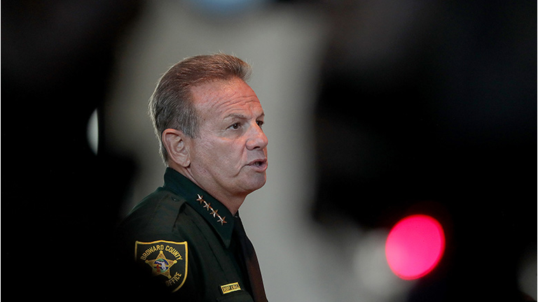 Sheriff Scott Israel speaks at the Marjory Stoneman Douglas High School Public Safety Commission meeting 