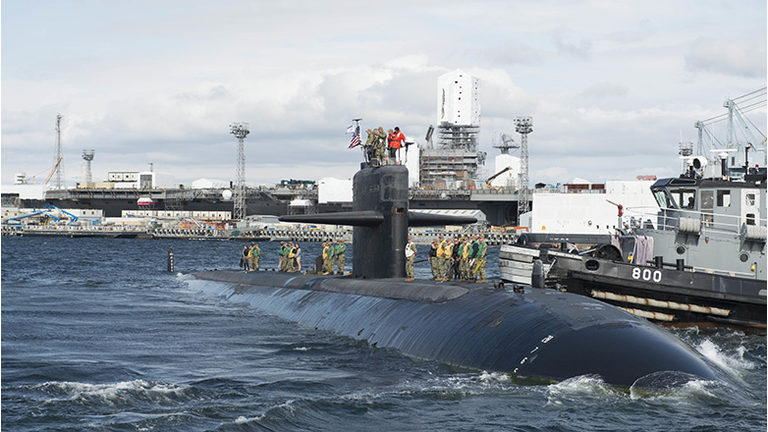 The Los Angeles-class fast-attack submarine USS Bremerton (SSN 698) arrives at Naval Base Kitsap-Bremerton to commence the inactivation and decommissioning process. The fleet's oldest active duty submarine departed Joint base Pearl Harbor-Hickam, in Pearl Harbor, Hawaii, for its final underway and homeport change