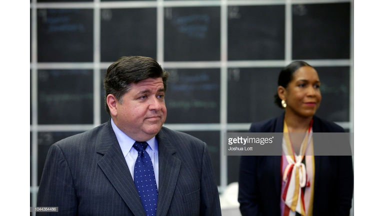 J.B. Pritzker and Juliana Stratton 