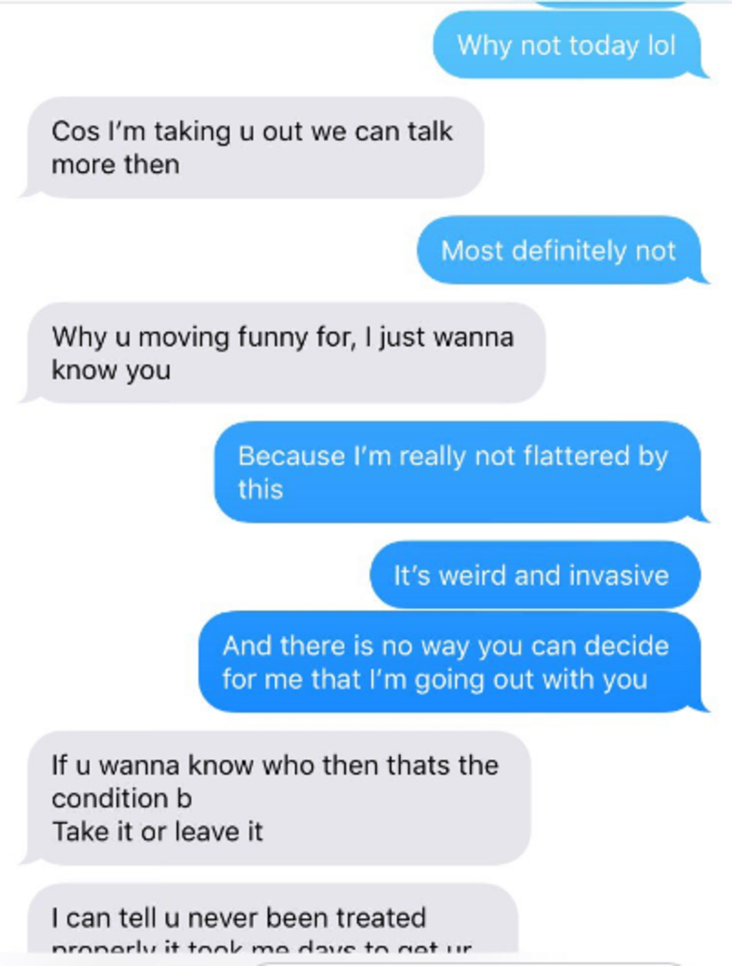 creepy girlfriend texts