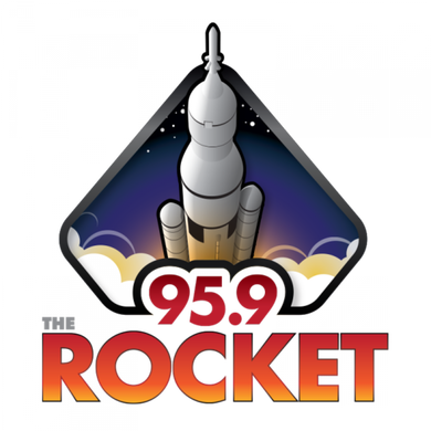 95.9 The Rocket logo