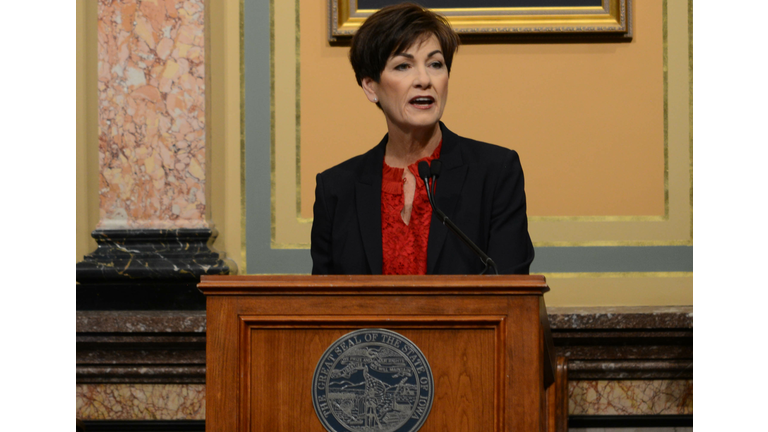 Iowa Governor Kim Reynolds from 2019 Condition of the State Address, photo WHO Radio