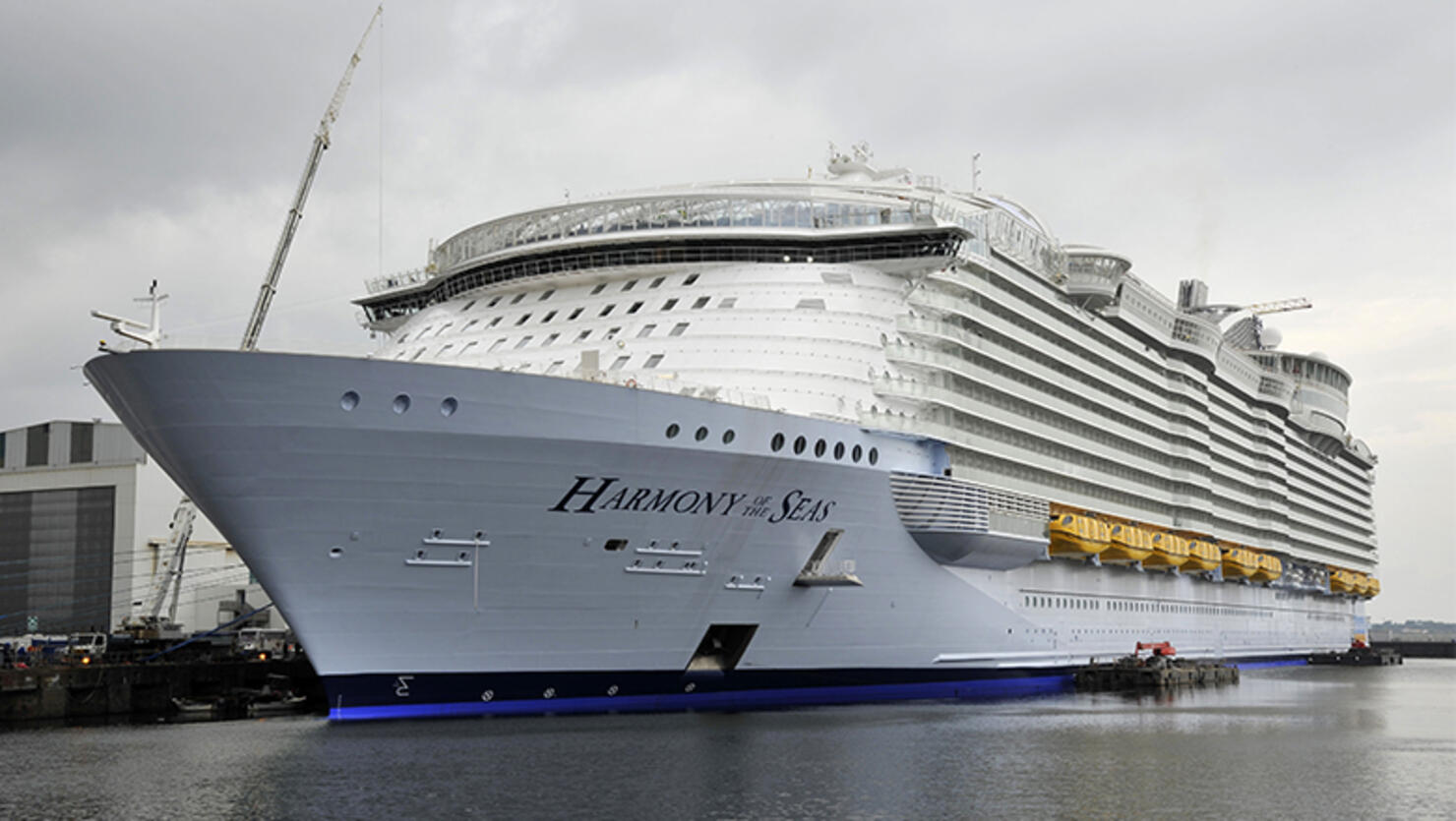 Delivery of the 'Harmony of the Seas' liner to the STX Europe shipyard in Saint-Nazaire