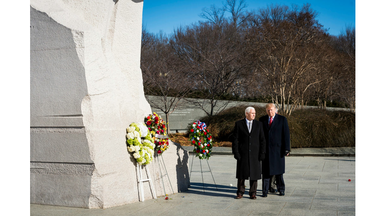 Trump and Pence visit MLK Memorial