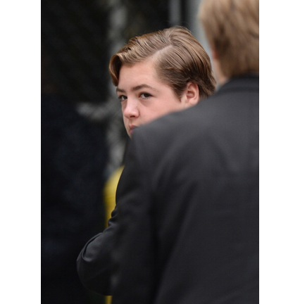 Michael at his father's funeral (Photo credit: Getty Images)
