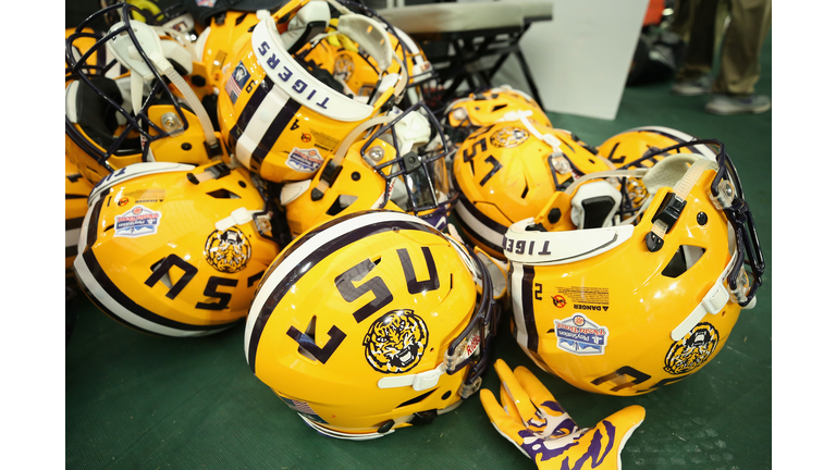 LSU Football Helmets Getty Images