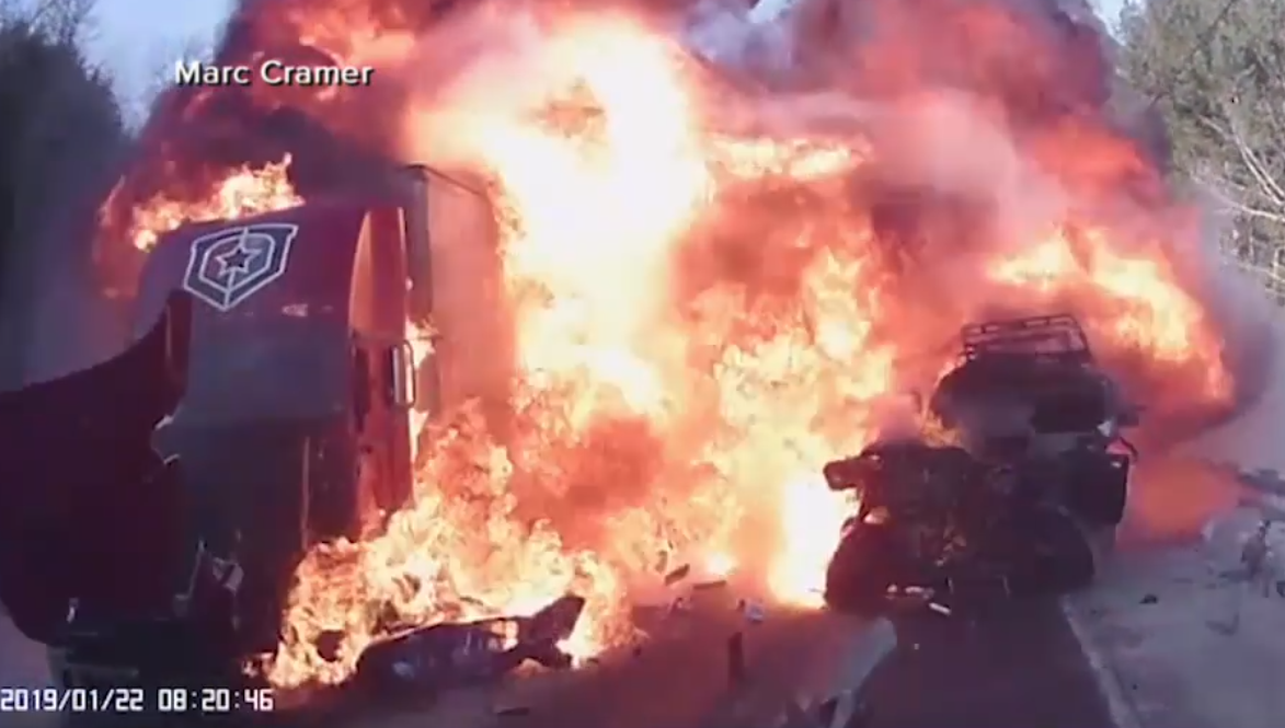 Teenager Survives Fiery Head-On Collision with Semi-Truck Trailer  - Thumbnail Image