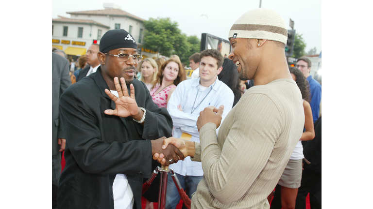 Actors Martin Lawrence and Will Smith attend the 'Bad Boys II' movie premiere at the Mann's Village theatre on July 9, 2003 in Westwood, California. (Photo by Kevin Winter/Getty Images)