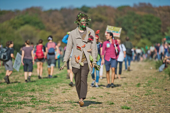 Photo of wacky Leftist by Getty Images