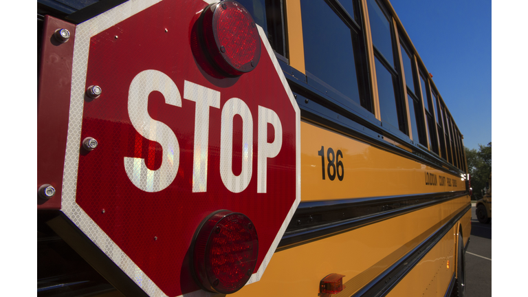A school bus is seen during a safety event for children at Trailside Middle School, in Ashburn, Virginia on August 25, 2015. AFP PHOTO/PAUL J. RICHARDS (Photo credit PAUL J. RICHARDS/AFP/Getty Images)