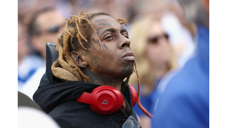 World Series - Boston Red Sox v Los Angeles Dodgers - Game Five LOS ANGELES, CA - OCTOBER 28: Lil Wayne attends Game Five of the 2018 World Series between the Los Angeles Dodgers and the Boston Red Sox at Dodger Stadium on October 28, 2018 in Los Angeles, California. (Photo by Ezra Shaw/Getty Images)