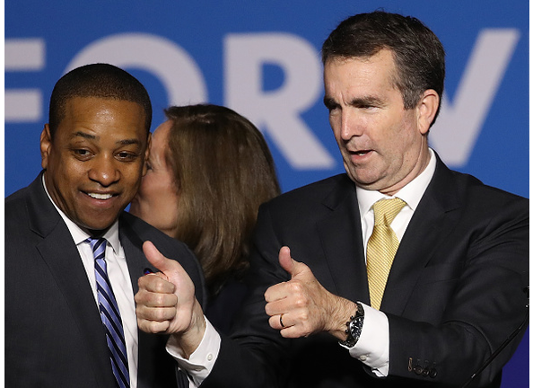 Virginia Gubernatorial Candidate Ralph Northam Holds Election Night Gathering In Fairfax, Virginia FAIRFAX, VA - NOVEMBER 07: Gov.-elect Ralph Northam (R) and Lt. Gov.-elect Justin Fairfax greet supporters at an election night rally November 7, 2017 in Fairfax, Virginia. Northam defeated Republican candidate Ed Gillespie. (Photo by Win McNamee/Getty Images) Editorial subscription SML 3000 x 2217 px | 10.00 x 7.39 in @ 300 dpi | 6.7 MP  Add notes  SUBSCRIPTION DOWNLOAD Details Restrictions:	Contact your local office for all commercial or promotional uses. Full editorial rights UK, US, Ireland, Canada (not Quebec). Restricted editorial rights for daily newspapers elsewhere, please call. Credit:	Win McNamee / Staff Editorial #:	871473960 Collection:	Getty Images News Date created:	November 07, 2017 License type:	Rights-managed Release info:	Not released. More information Source:	Getty Images North America Object name:	98363505 Max file size:	3000 x 2217 px (10.00 x 7.39 in) - 300 dpi - 2.17 MB More from this eventView all