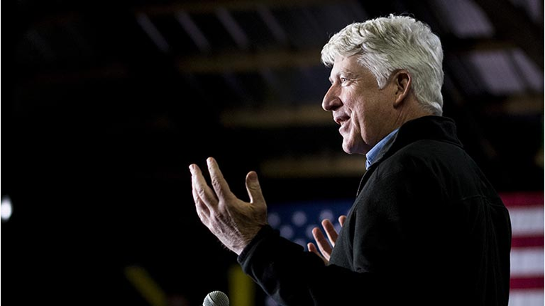 Virginia Attorney General Mark Herring speaks during the Virginia Democrats' campaign rally at the Prince William County fairgrounds in Manassas, Va