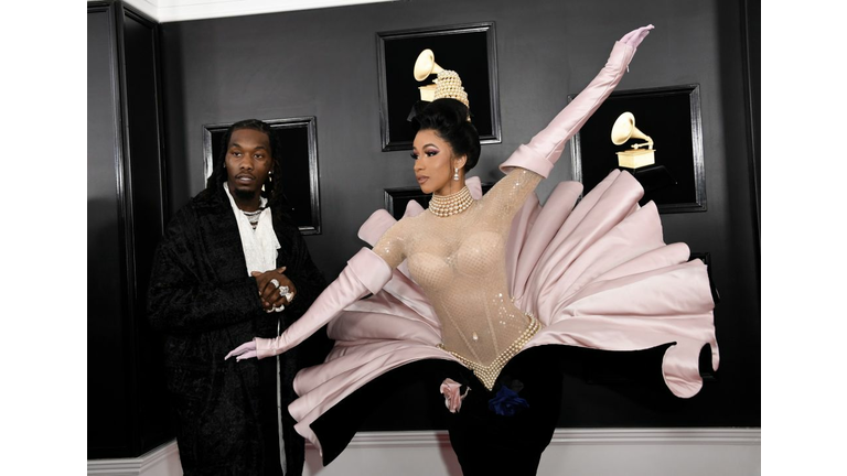 Cardi B on the red carpet at the 61st Annual Grammy Awards