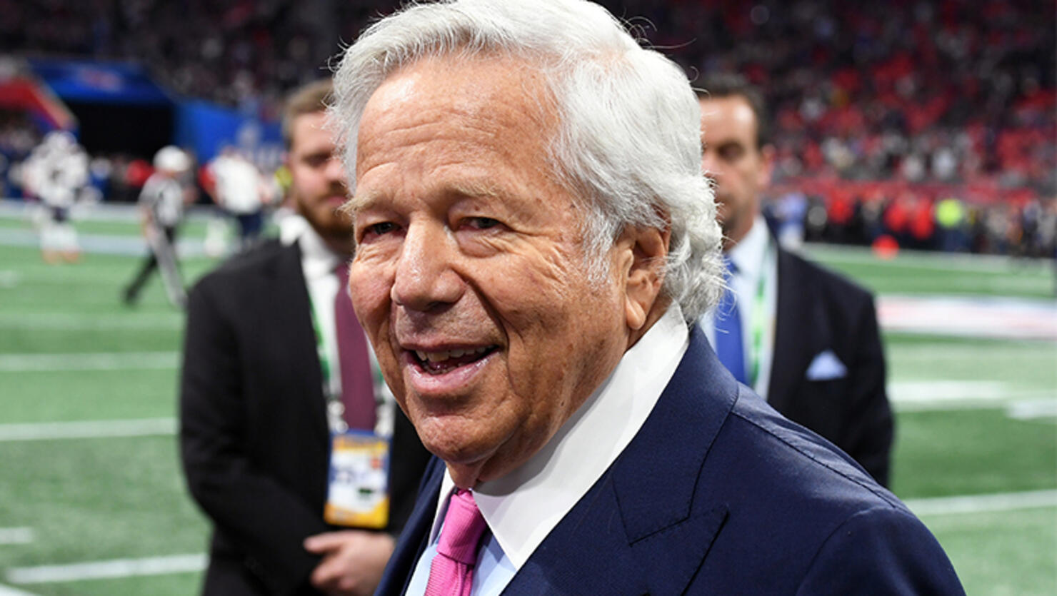 CEO of the New England Patriots Robert Kraft attends the Super Bowl LIII Pregame at Mercedes-Benz Stadium