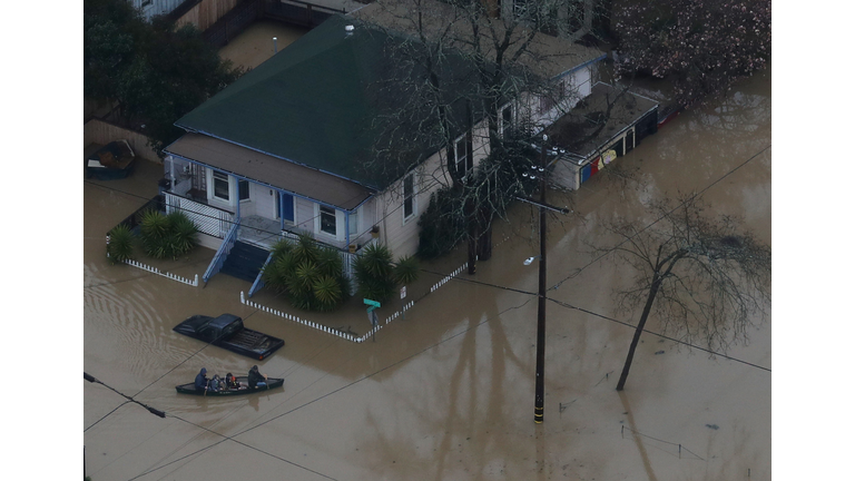 California River Floods Town