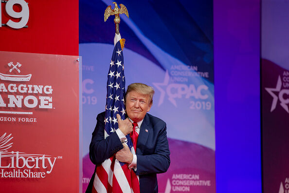 Trump With Flag