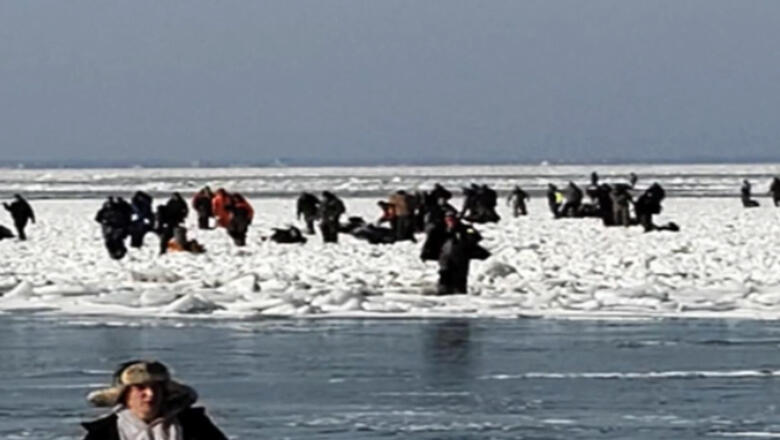 46 Ice Fisherman Rescued After Ice Floe Breaks Away In Lake Erie Iheart