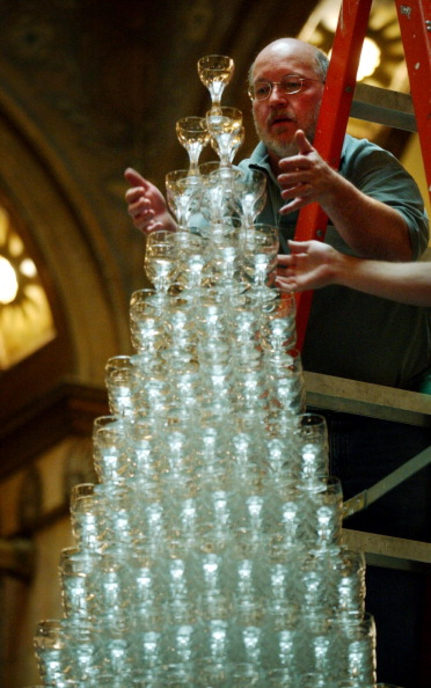 Champagne Pyramid Fail