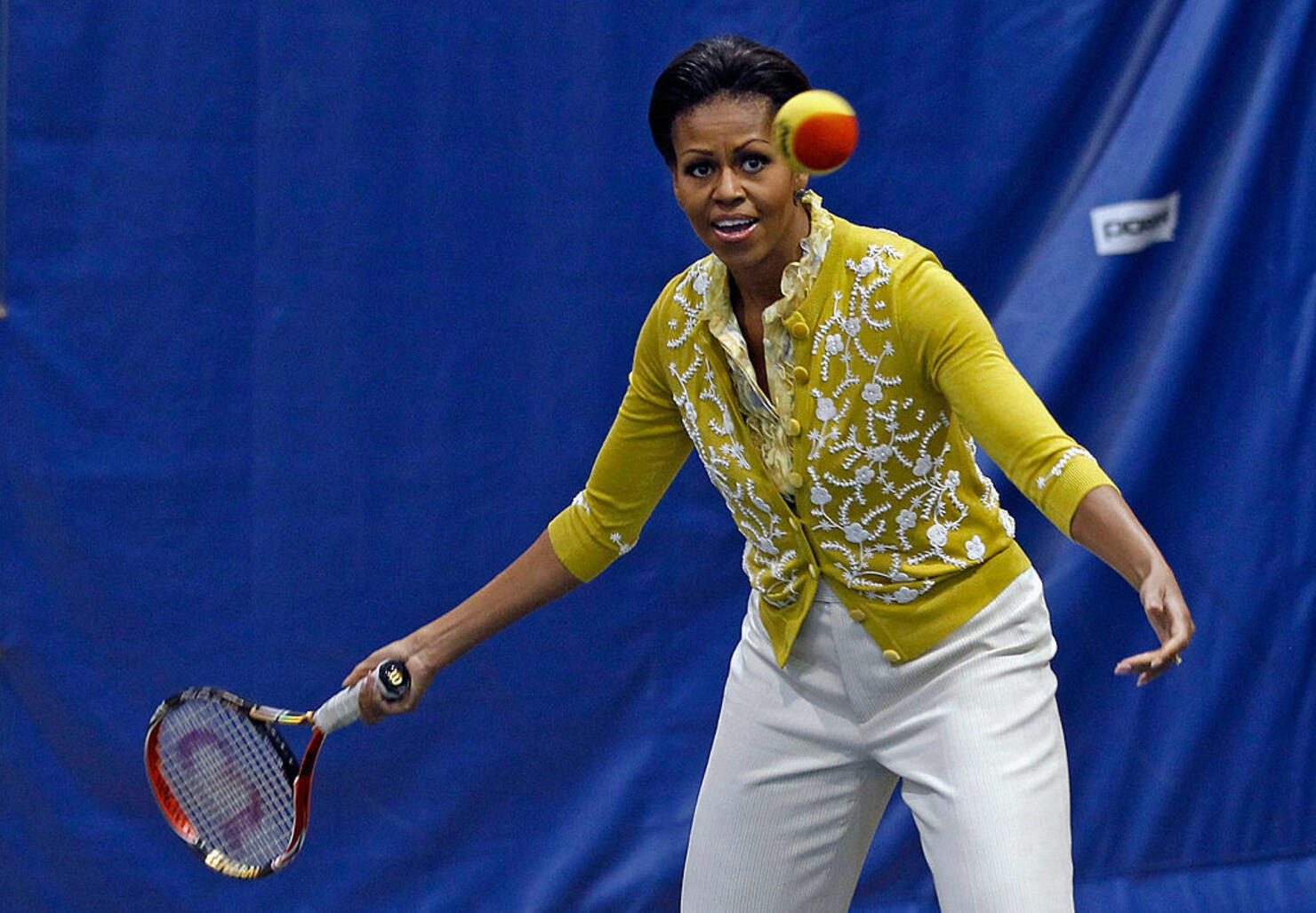 Michelle Obama And Samantha Cameron Attend Olympic-Themed Children's Event