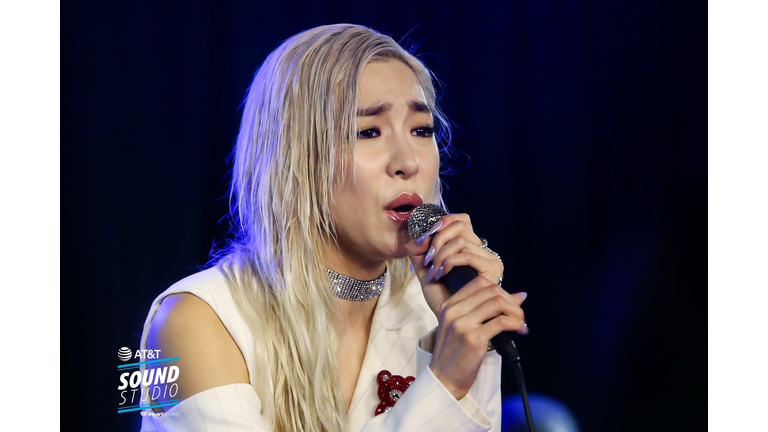 Tiffany Young In KIIS FM's AT&T Sound Studio