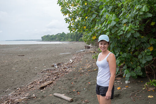 Woman at Osa Peninsular Beach