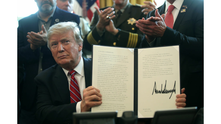 President Trump Vetoes Emergency Declaration Resolution Approved By Congress
