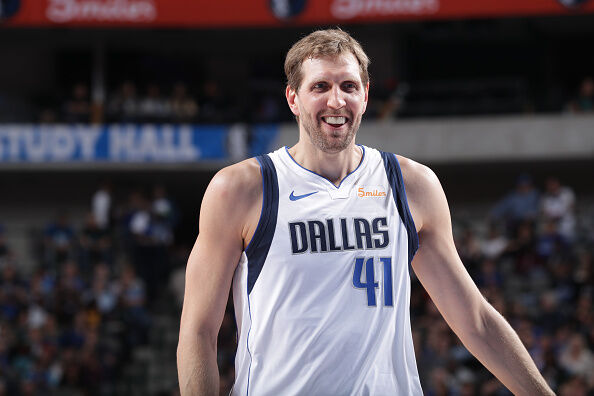 40-year old Dirk Nowitzki broke an NBA record last night