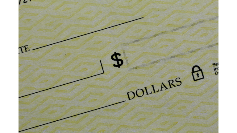 Blank monetary cheque used as a bill of exchange