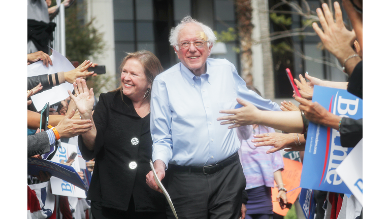 Sen. Bernie Sanders Visits Islamic Center In Los Angeles, Holds Rally Downtown